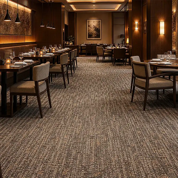 ร้านอาหารทนทาน PP Wall to Wall Carpet